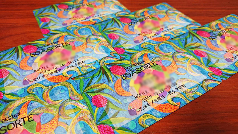 美容室・ヘアサロンのプラスチックカード印刷