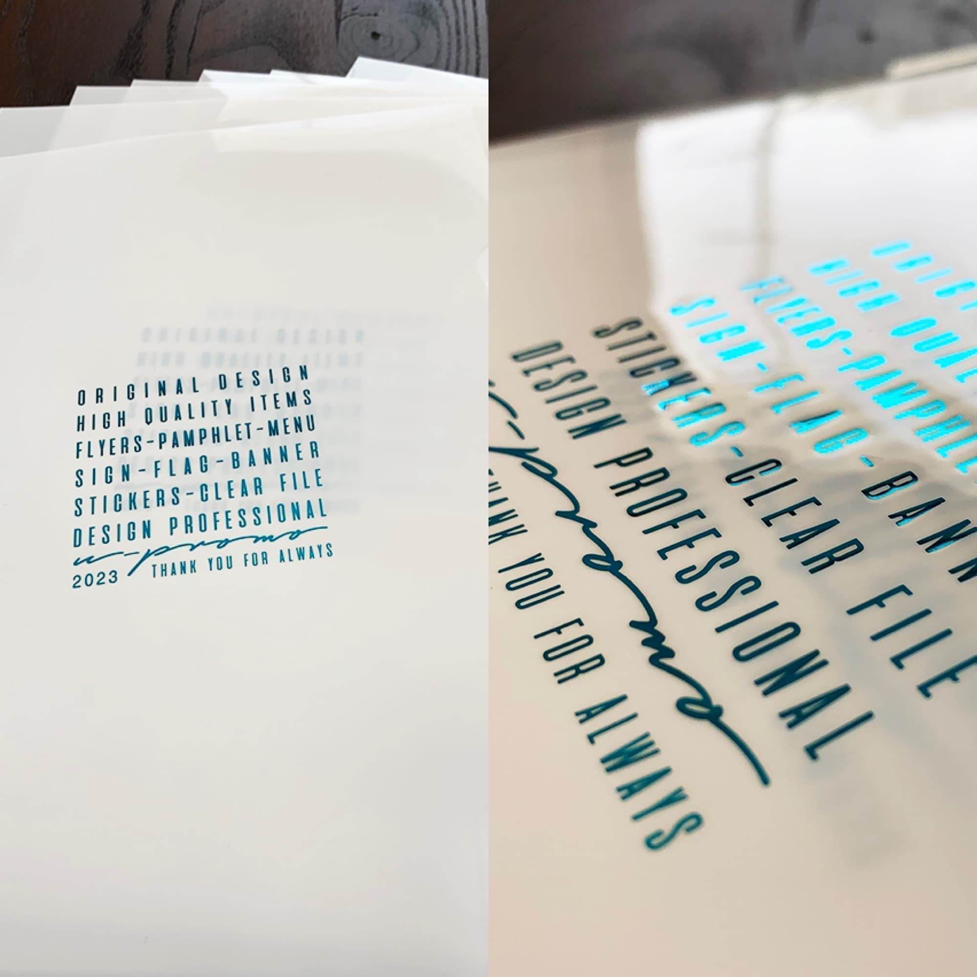 オリジナル箔押しクリアファイルデザイン