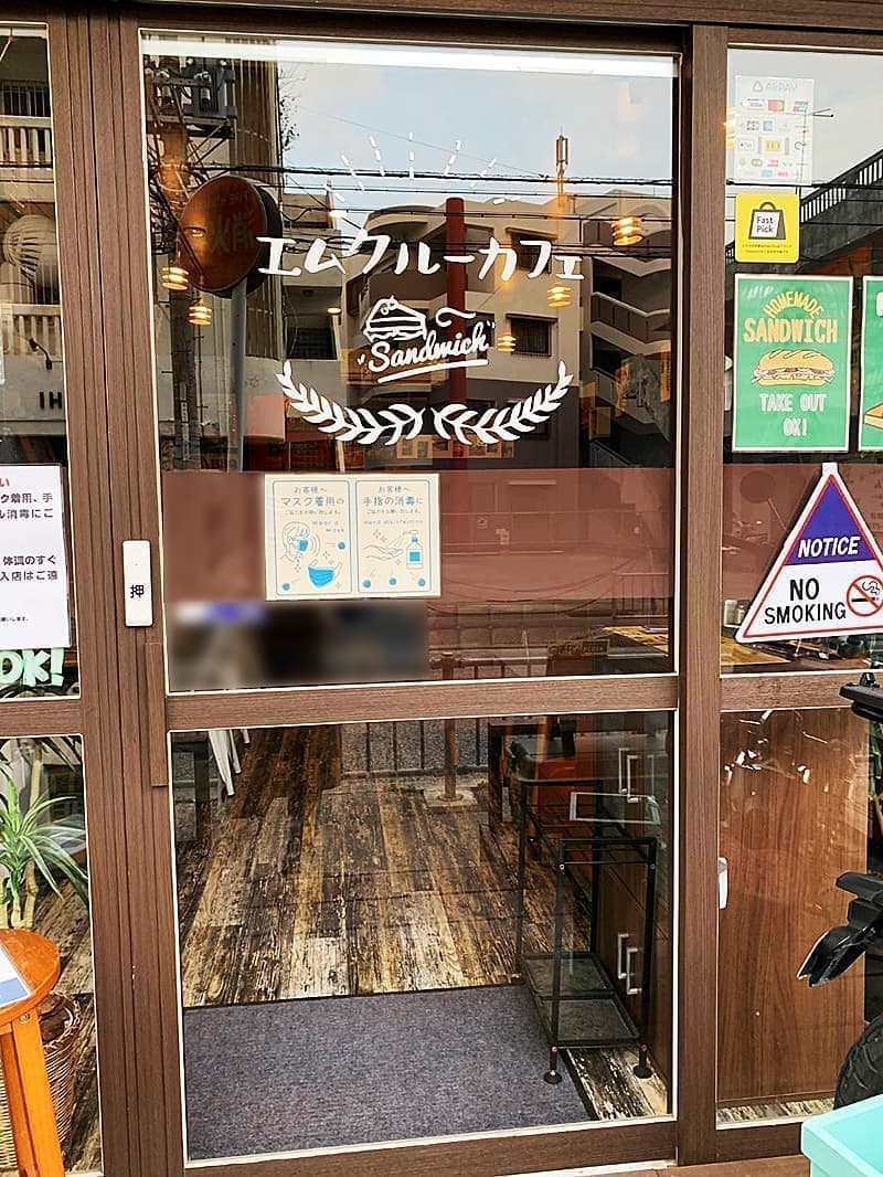 飲食店・カフェの窓ステッカーデザイン