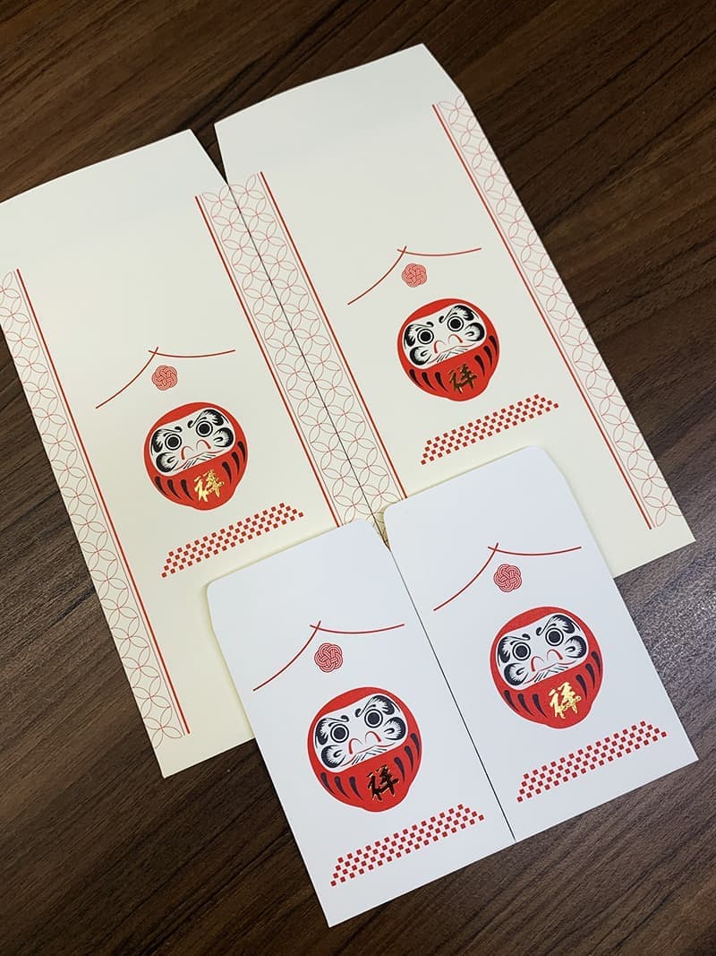 ポチ袋印刷金箔加工デザイン