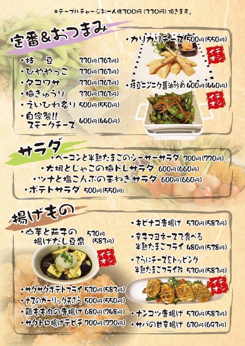 飲食店・居酒屋のグランドメニューデザイン2