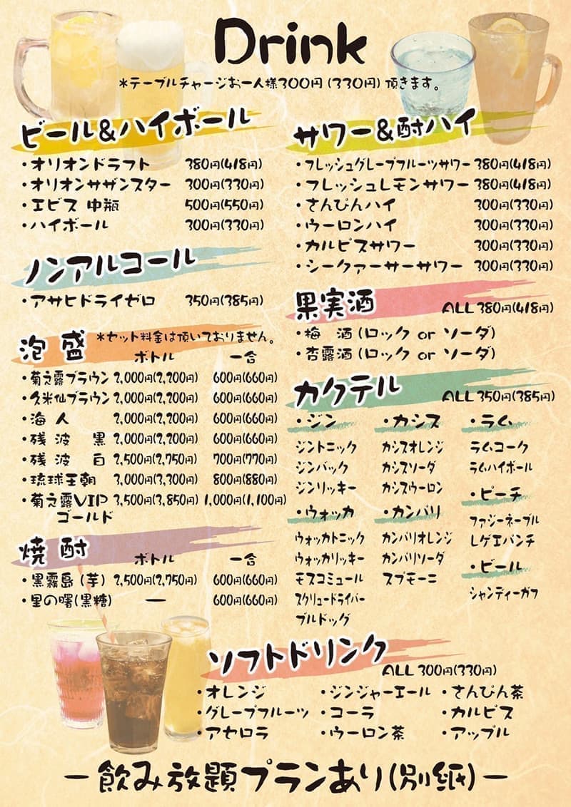 飲食店・居酒屋のグランドメニューデザイン4