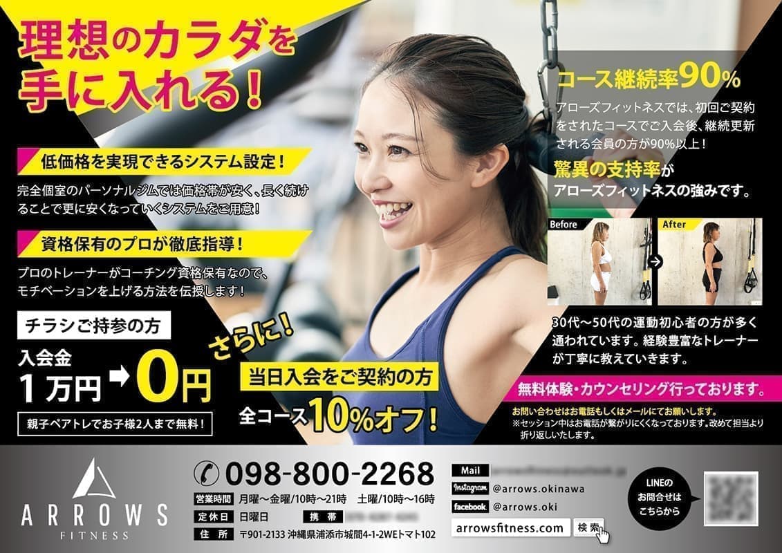 フィットネスジムのチラシデザイン