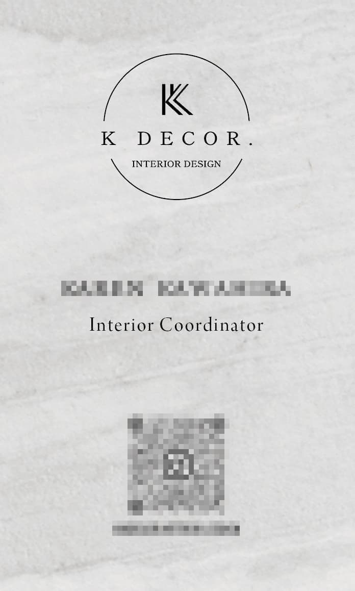 インテリア業の名刺デザイン